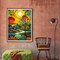 Diamond Painting Kits for Adults, 5D DIY Diamond Art Kits for Beginners, Full Drill Diamond Painting Kits for Home Wall Decor, Stained Glass Landscape, 12x16 Inch